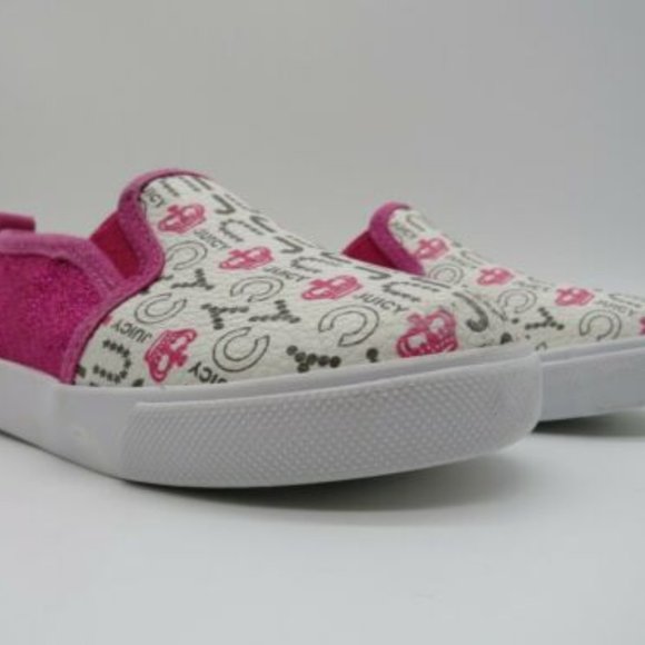 Juicy Couture* LiL Petaluma Sparkly Pink with White Soles Size~ 8M - Picture 3 of 11